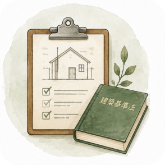 建築法規と確認申請を表したイラスト