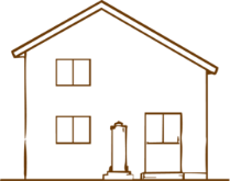 ライトプランの住宅イラスト