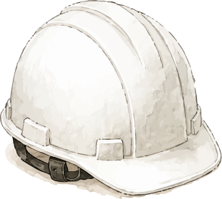 工事用ヘルメットのイラスト